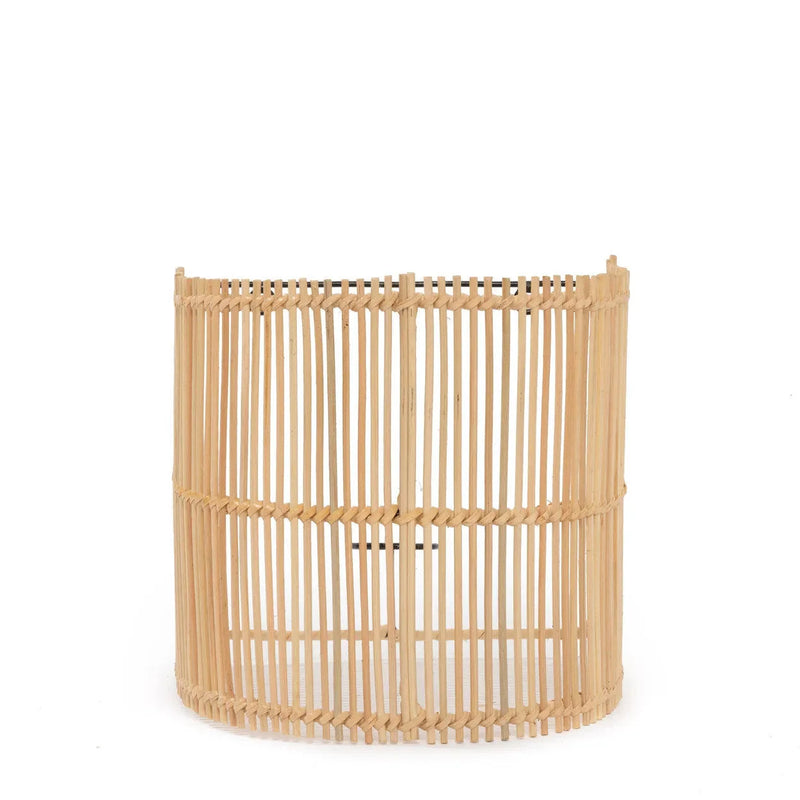 Applique murale en rotin naturel demi-cylindre 25 cm