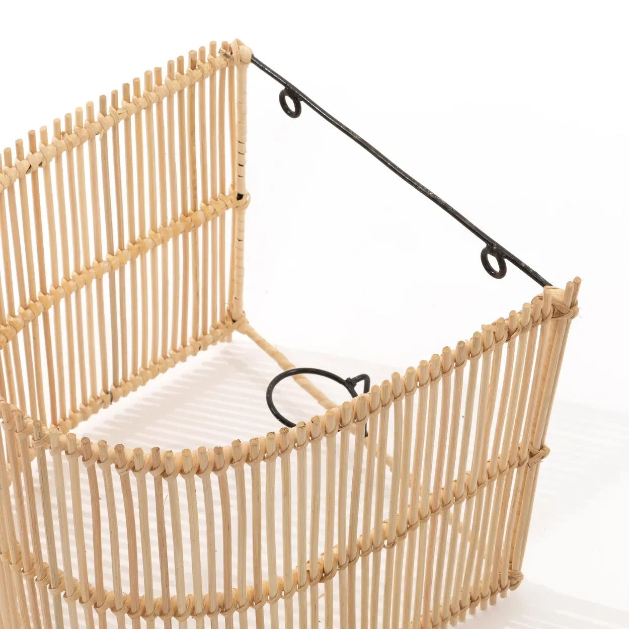 Applique murale en rotin naturel demi-cylindre de 25 cm pour décoration intérieure