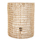 Panier cylindrique tressé en sisal naturel pour décoration murale 40x21 cm