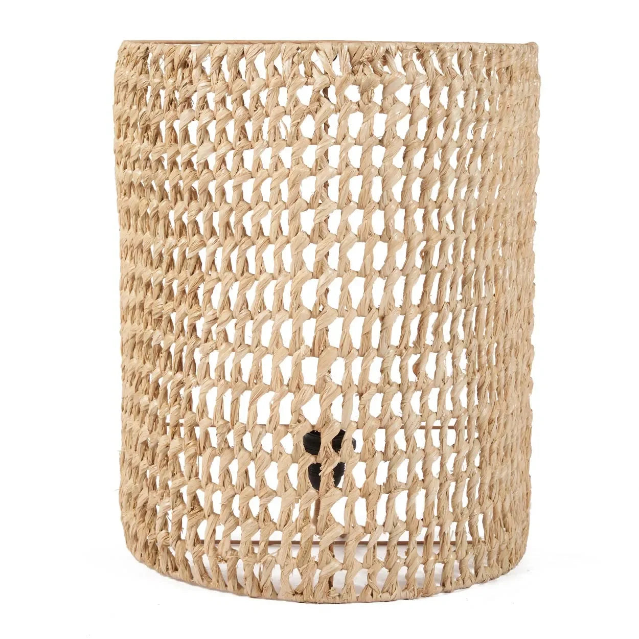 Panier cylindrique tressé en sisal naturel pour décoration murale 40x21 cm