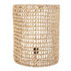 Panier cylindrique tressé en sisal naturel pour décoration murale 40x21 cm