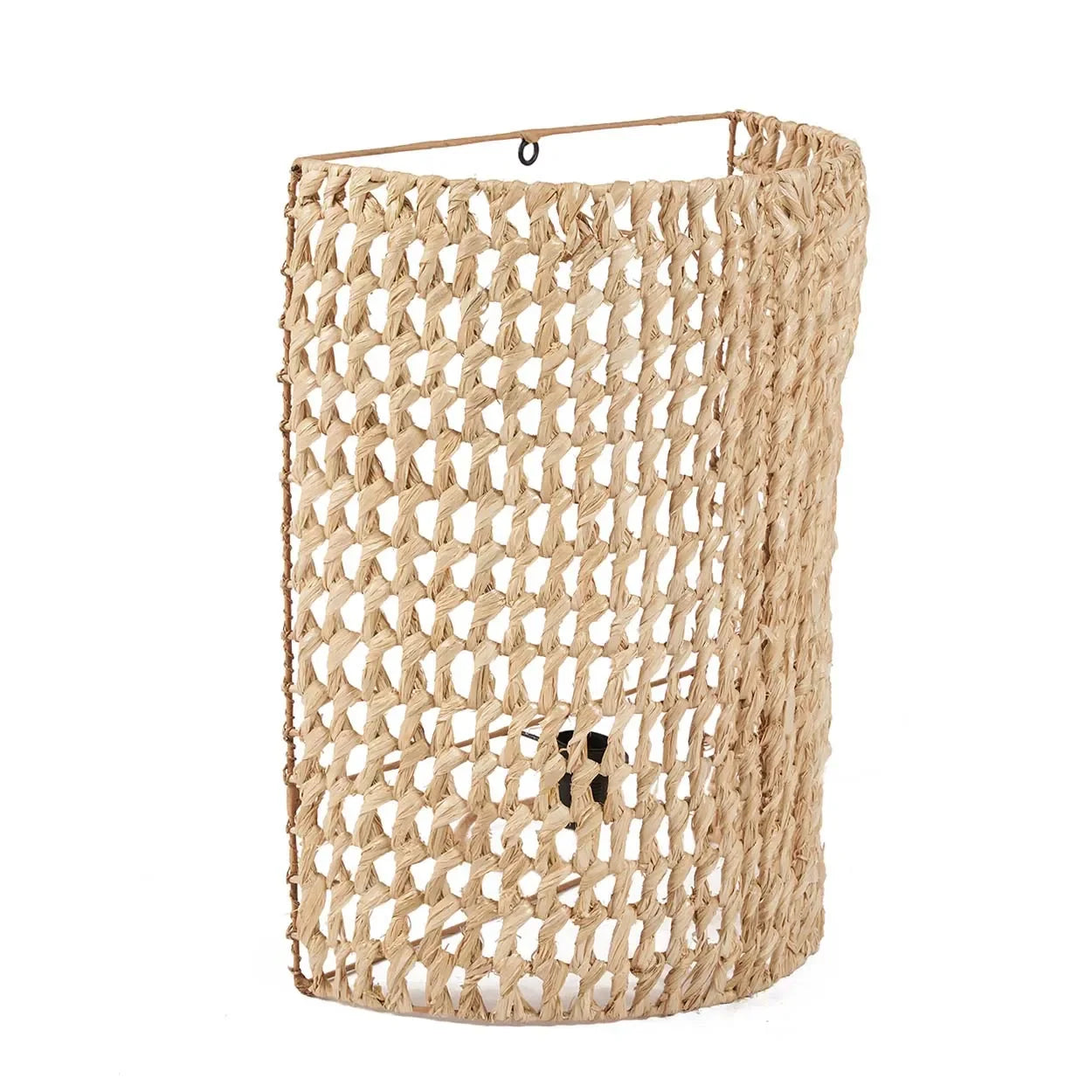 Applique murale en sisal naturel tressé 40x21 cm pour une décoration élégante
