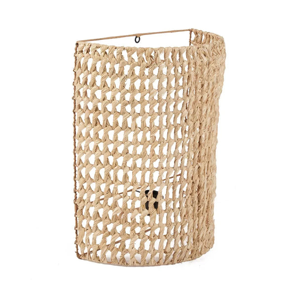 Applique murale en sisal naturel tressé 40x21 cm pour une décoration élégante