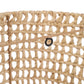 Panier tissé en sisal naturel avec anneau métallique, pour Applique murale en sisal