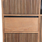 Armoire en teck rainuré bois naturel 90x45 cm
