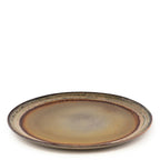 Assiette de dîner ronde en céramique bronze pour ensemble Comporta L