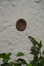 Décoration murale ronde en rotin tressé marron 30 cm pour une touche élégante