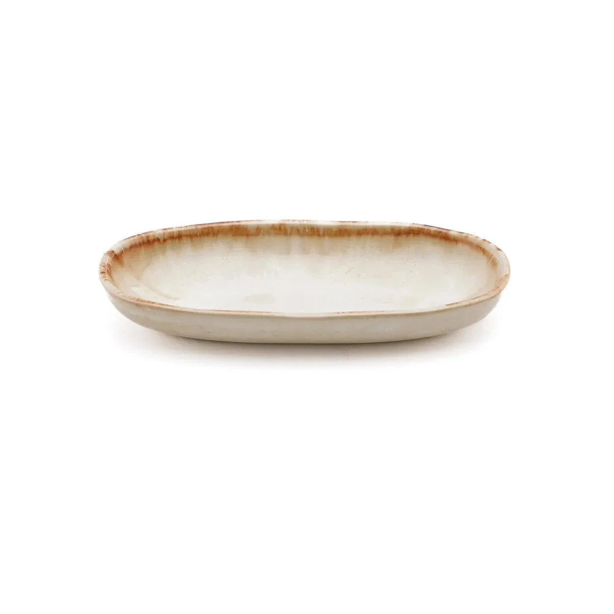 Assiette ovale en céramique blanche 22 cm – Lot de 6