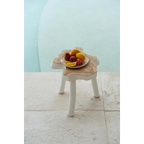 Assiettes à salade en céramique blanche mate avec bord artisanal – Set de 6