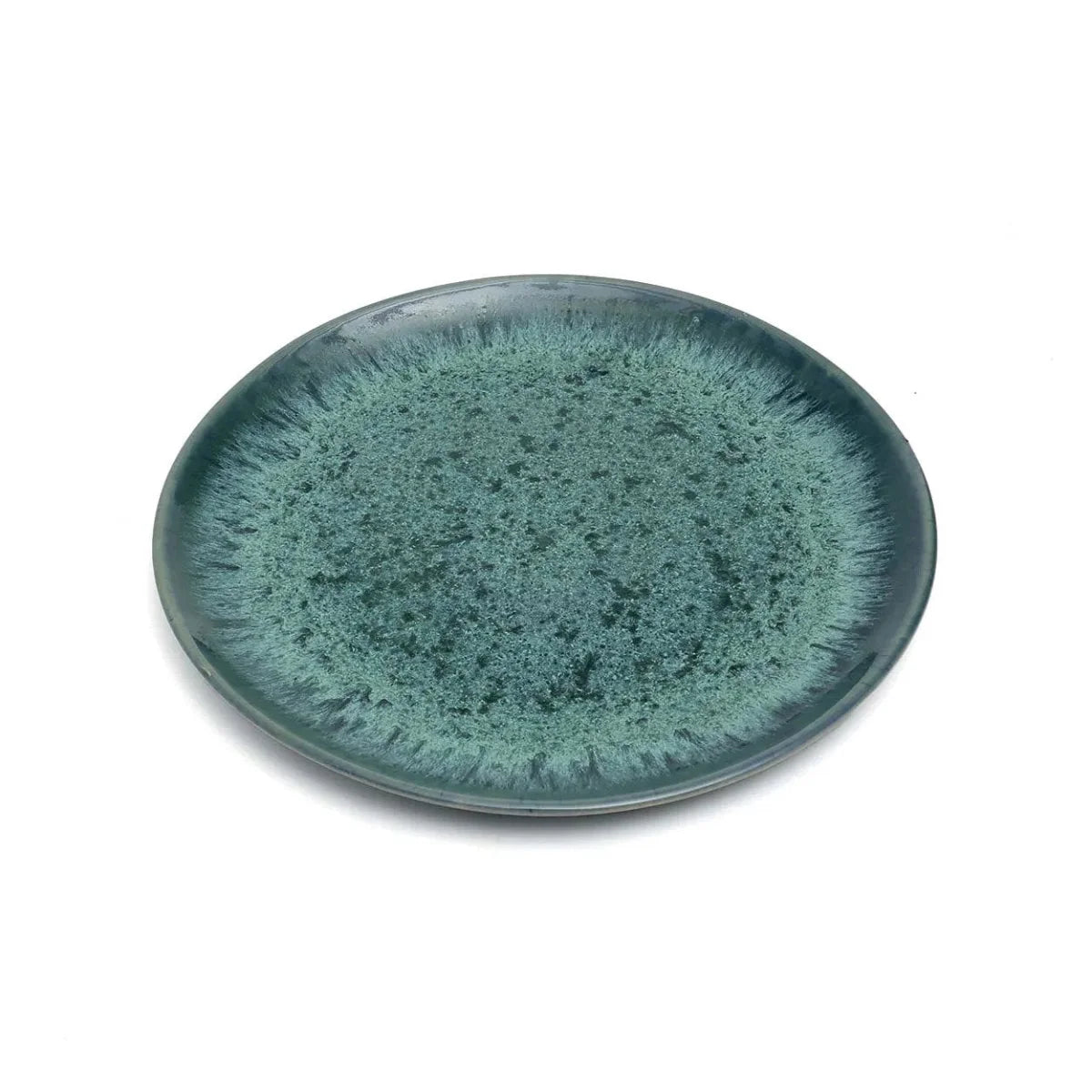 Assiettes en céramique bleue émaillée 22 cm – Lot de 6