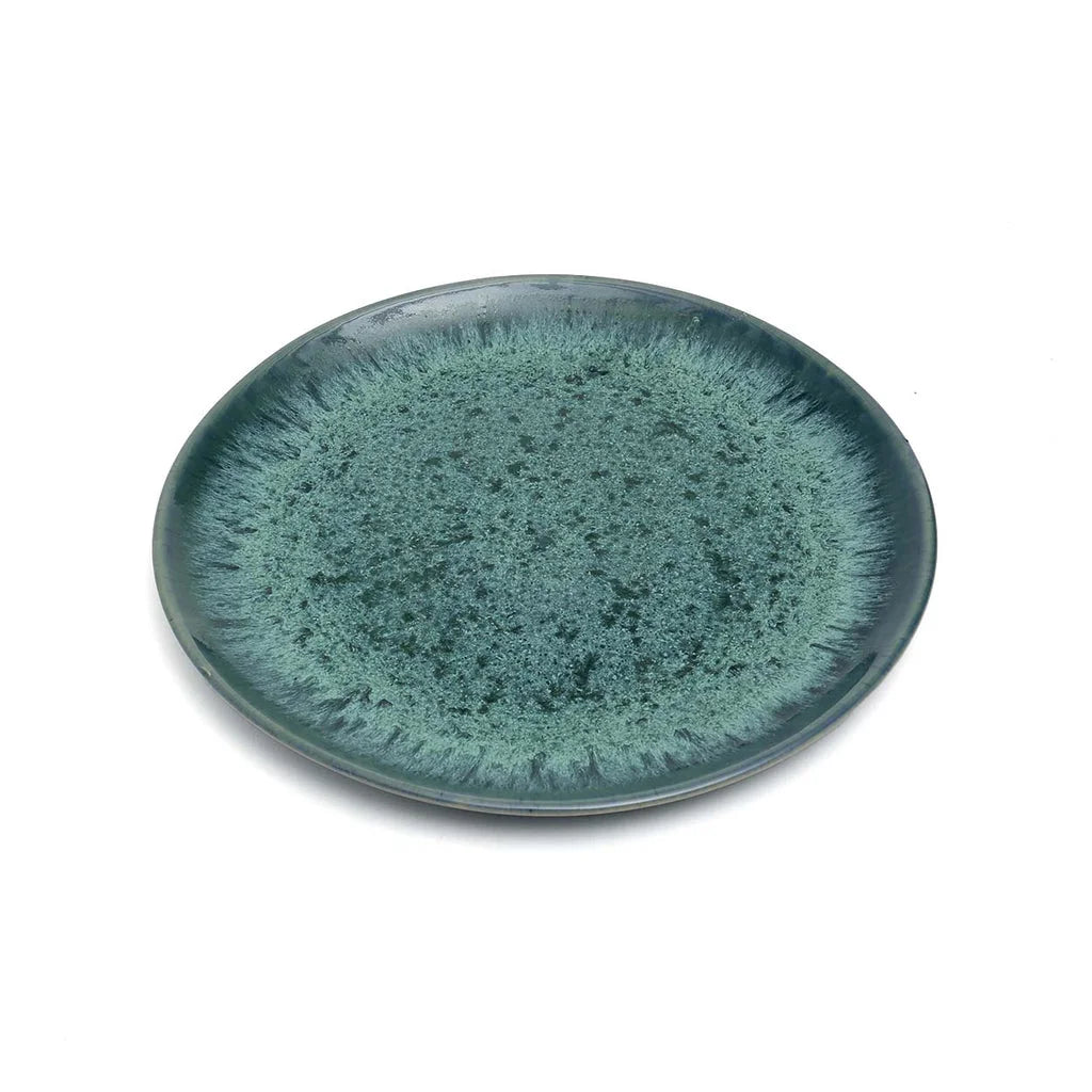 Assiettes en céramique bleue émaillée 22 cm – lot de 6