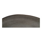 Assiettes en grès gris marron avec surface incurvée et texturée de 21 cm de diamètre