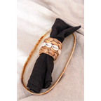 Assiettes ovales en céramique blanche et brune finition artisanale – Lot de 6