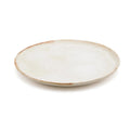Assiettes rondes en céramique blanc cassé aux bords irréguliers – Lot de 4