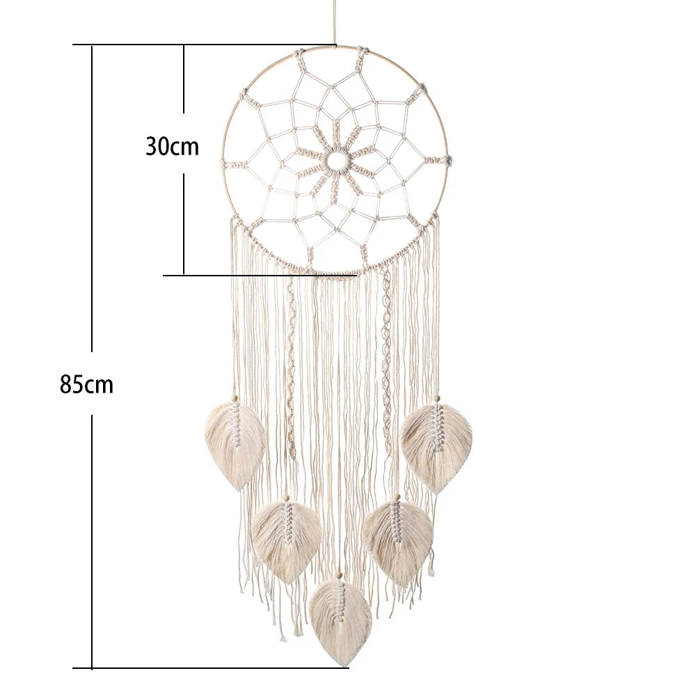 Attrape-rêves blanc en macramé information