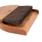 Balayette de table en bois de teck avec pelle assortie demi-lune