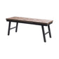 Banquette avec dessus en bois et pieds en métal noir pour Le banc à chevrons Naturel 110