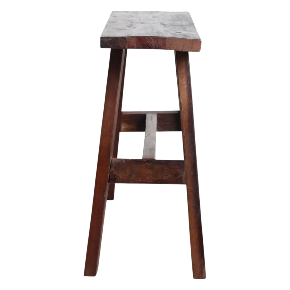 Tabouret de bar en bois recyclé brun rustique industriel, 85x20 cm