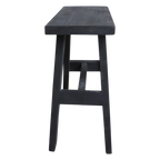 Tabouret en bois recyclé gris foncé silhouette A, 45x20 cm