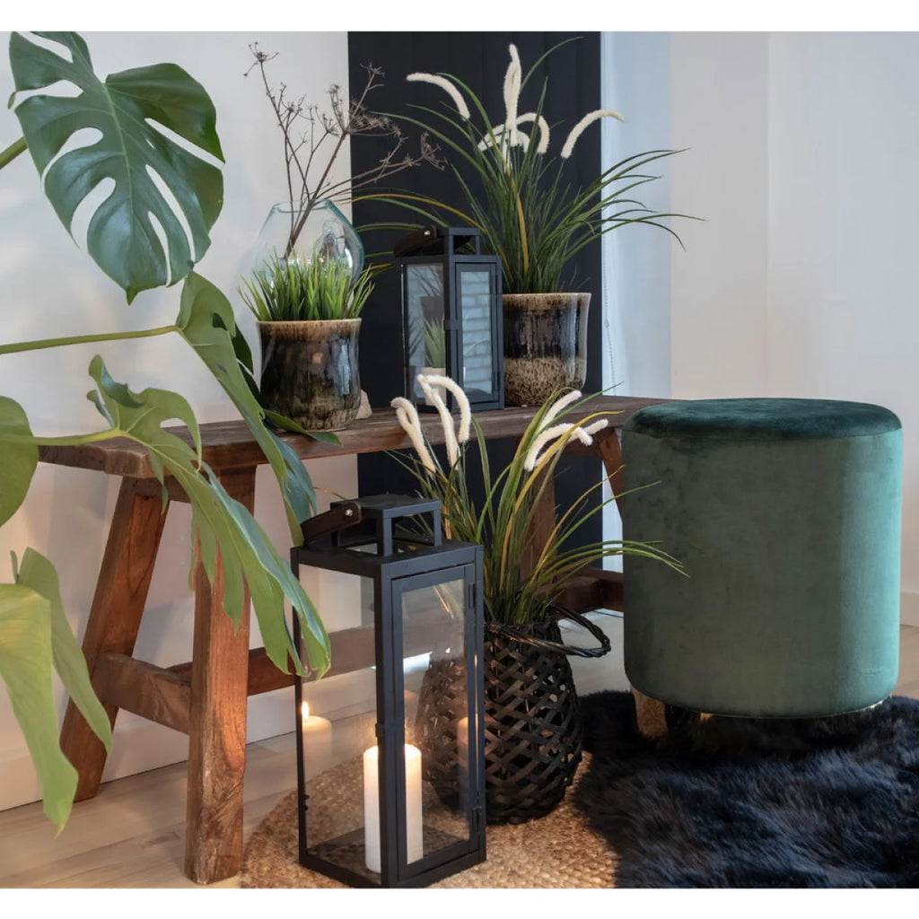 Banc en bois de teck massif pieds inclinés couleur naturelle 90x25 cm