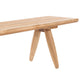 Banquette en bois avec jambes inclinées pour l’extérieur Le banc Matita Extérieur 40