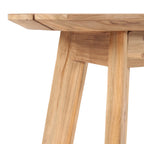 Banc en teck recyclé ovale naturel – 160x40 cm