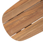 Banc en teck recyclé ovale naturel – 160x40 cm