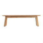 Banc en teck recyclé ovale naturel – 160x40 cm
