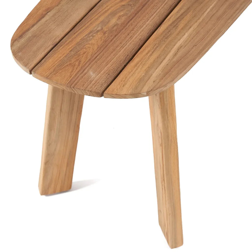Tabouret en bois avec dessus arrondi pour Le banc Tutuala Extérieur 40