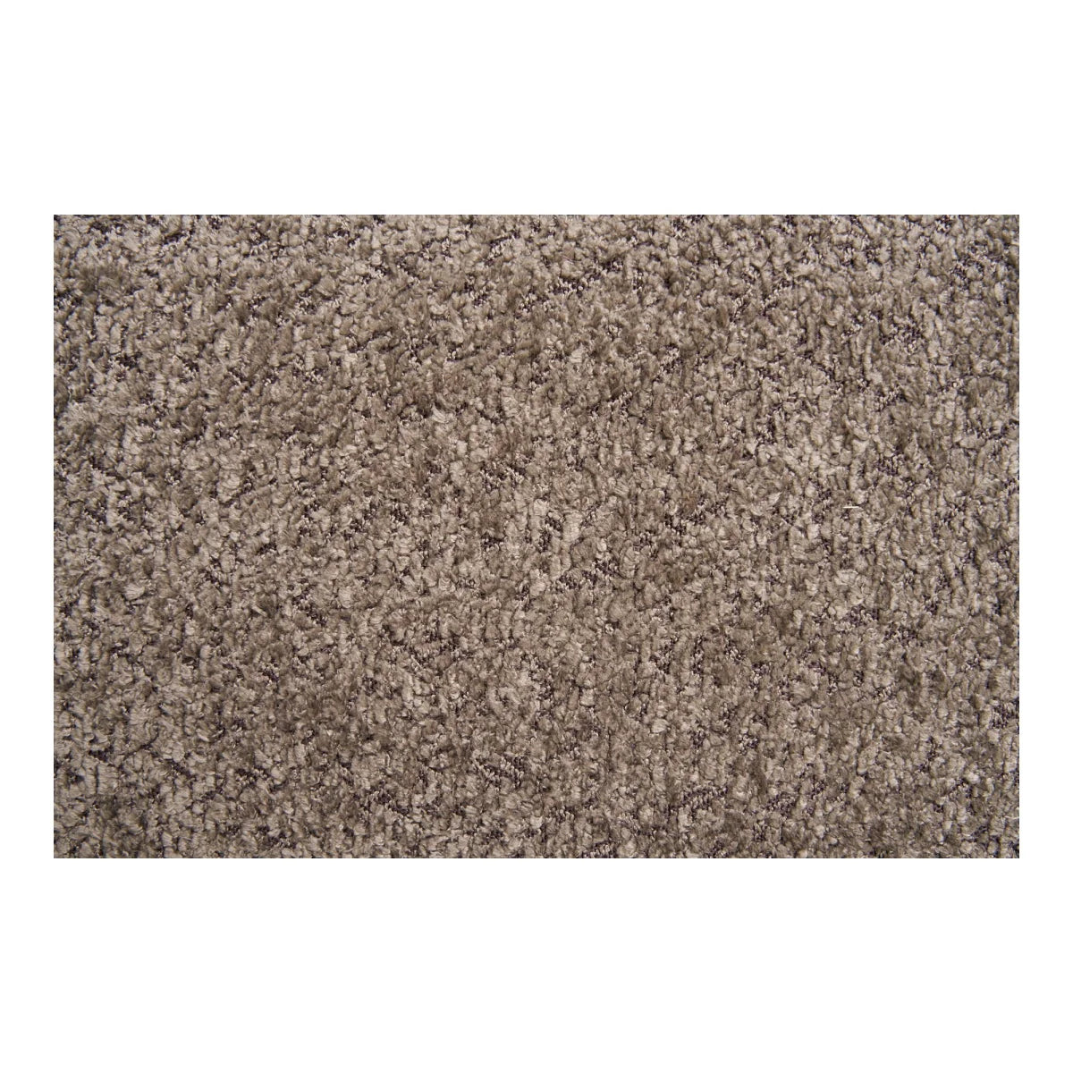 Tapis en texture brun avec pile douce et plush pour Banquette ovale en bouclé taupe