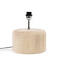 Base de lampe de table en bois de teck naturel avec support noir élégante