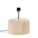 Base de lampe de table en bois de teck naturel avec support noir élégante