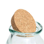 Bocal en verre recyclé bleu avec bouchon liège – 10x10 cm