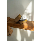 Boîte de rangement rectangulaire en perles dorées motif géométrique