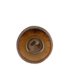 Bol à céréales en céramique gris intérieur marron brillant – Lot de 6