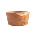 Bol à snack en teck rond bois naturel veinage apparent