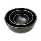 Set empilé de bols en métal noir pour la cuisine Le bol brûlé Noir L