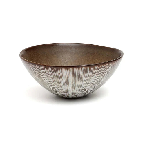 Bol en céramique gris blanc Peniche 16 cm - Lot de 6