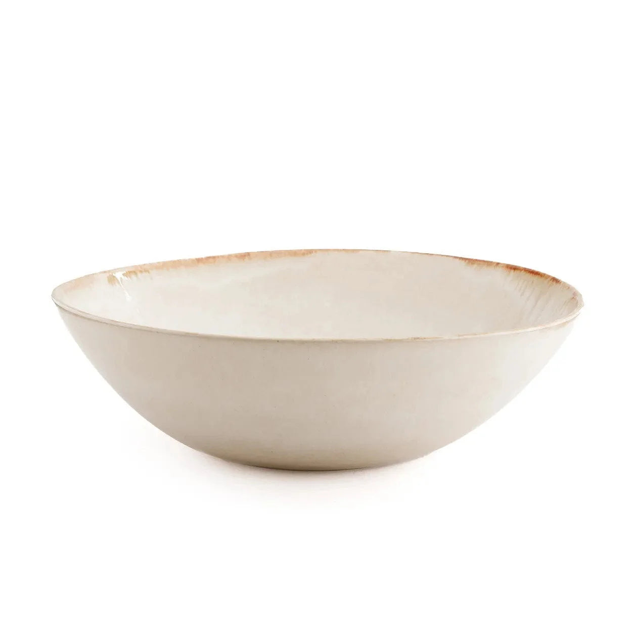 Bol en céramique rond – Blanc cassé - Ø27 cm