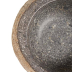 Rondelle en pierre naturelle noire aspect brut pour décoration intérieure ou extérieure