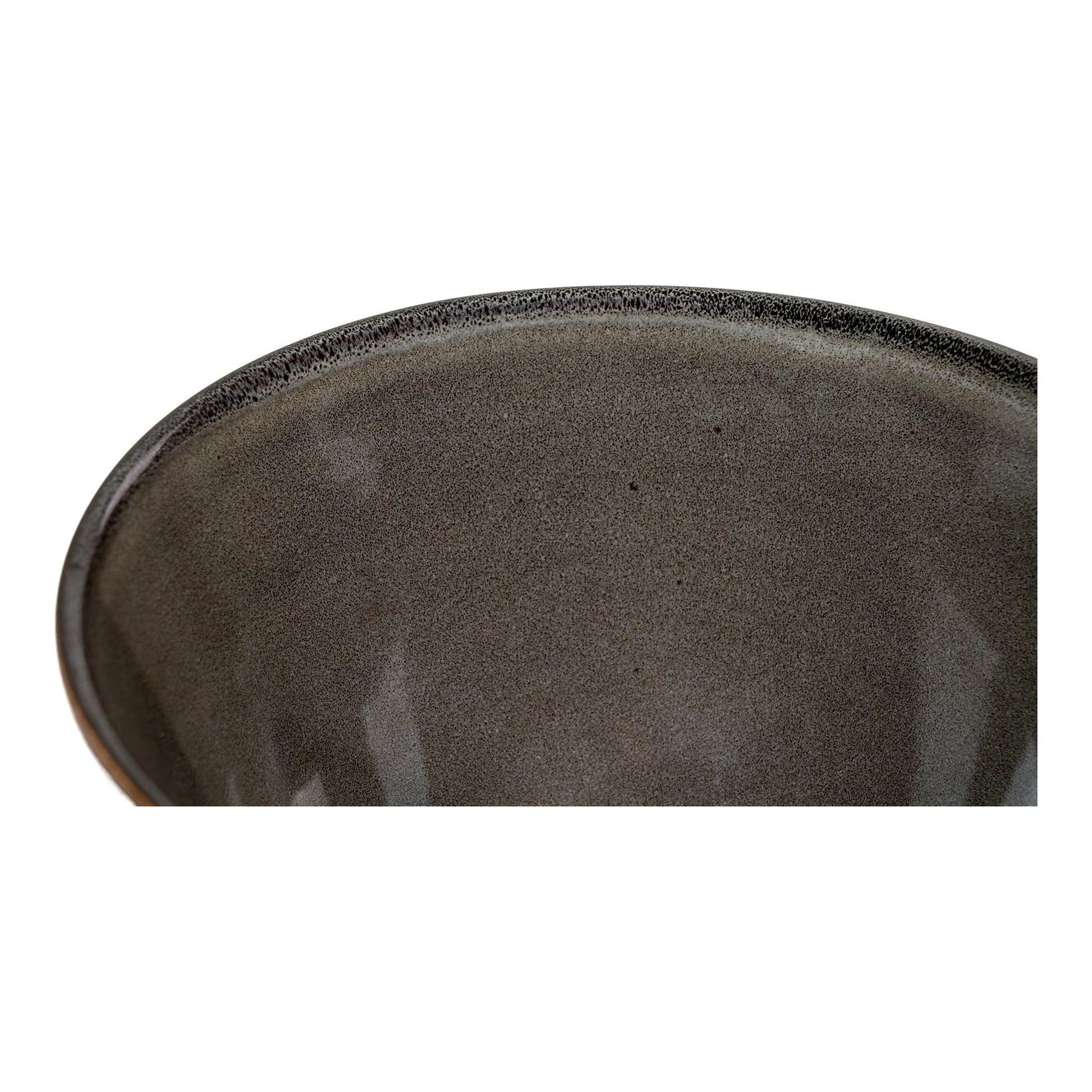 Bol en grès gris marron de 15 cm, lot de 4 pièces, idéal pour la vaisselle