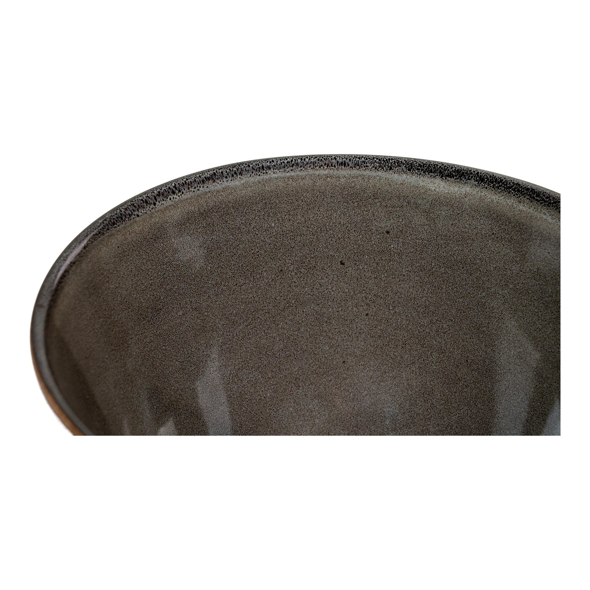 Bol en grès gris marron de 15 cm, lot de 4 pièces, idéal pour la vaisselle