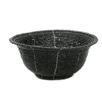 Panier en perles noires pour le bol Le bol perlé bas noir S