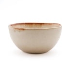 Bol rond en céramique – Bord brun dégradé – Lot de 6 – Ø15 cm