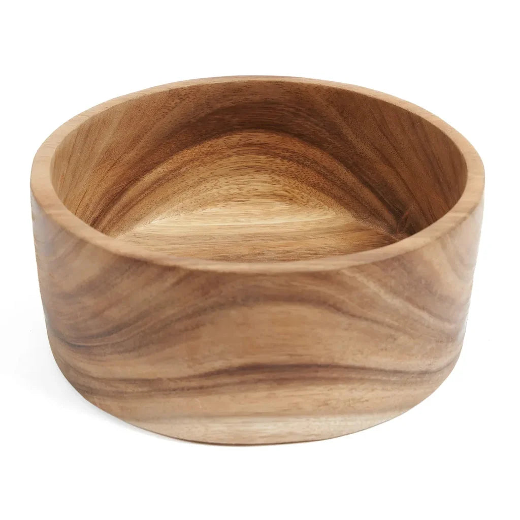 Photo d’un bol en bois rond de la collection Le bol de salade Suar M