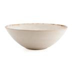 Bol de service en céramique blanche bord doré – Ø32 cm