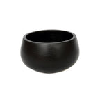 Bol en teck noir fait main, bois lisse, rond, de 15 cm pour décoration et service
