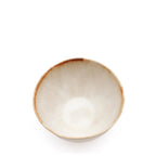 Bol de sauce en céramique beige dégradé avec bord irrégulier, lot de 6