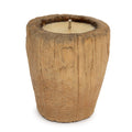 Bougie tronc en bois brut naturel aspect rustique