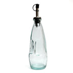 Bouteille en verre transparent bouchon métal pour huile d’olive – H23 cm